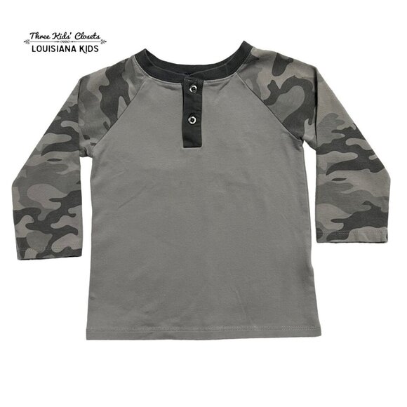 Andy & Evan Other - Andy & Evan 18-24m Camouflage Henley Shirt